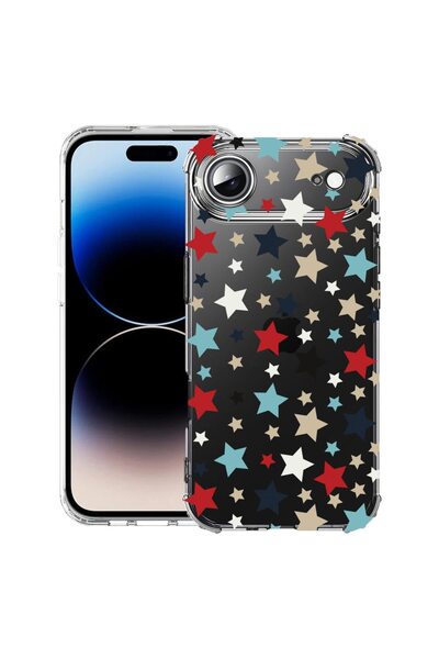 bestcase Husă pentru Apple iPhone 17 Air cu Design Stars, Antișoc, Colțuri în...