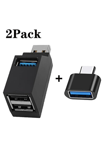 Choice Black2PCS 3-in-1 USB HUB USB 3.0 Adapter USB Docking Station USB Split...