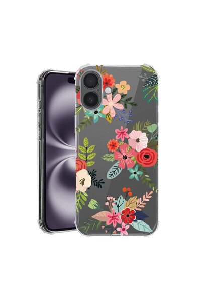 bestcase Husă pentru Apple iPhone 17 cu design floral, antișoc, cu colțuri în...