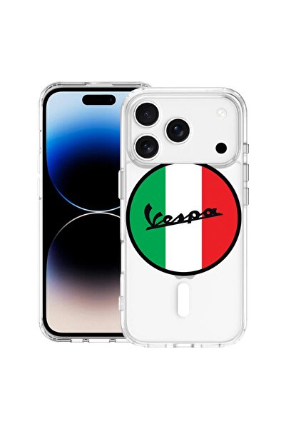 bestcase Husa pentru Apple iPhone 17 Pro cu Design Vespa, Mag Anti Shock TPU,...