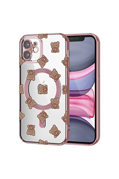 bestcase Husa Luxury MagSafe, Compatibilă cu Apple iPhone 12, Model cu ursule...