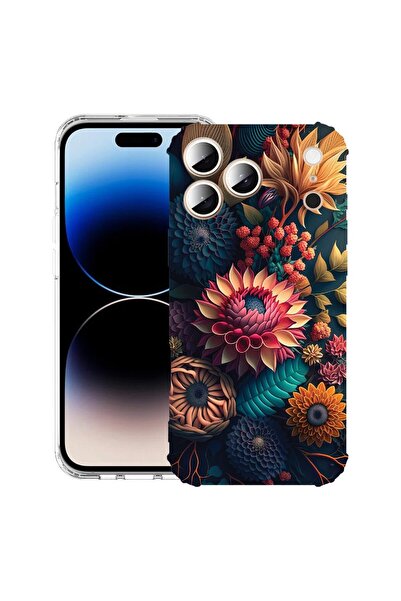 bestcase Husă pentru Apple iPhone 17 Pro cu design Flori Colorate, Antișoc, C...