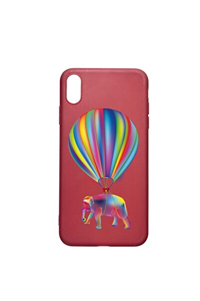 bestcase Θήκη σιλικόνης συμβατή με Apple iPhone XS Max, Ελέφαντας Ουράνιο Τόξ...