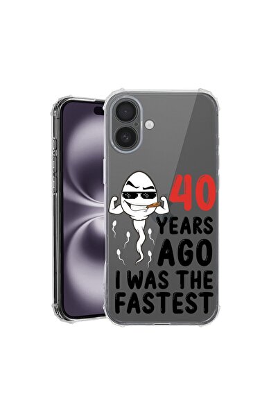 bestcase Husă pentru Apple iPhone 16, Antișoc 1.5MM, 40 de ani în urmă, eram ...