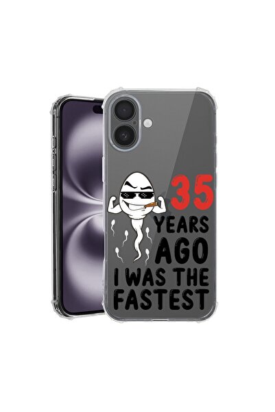 bestcase Husă pentru Apple iPhone 16, Antișoc 1.5MM, 35 de ani în urmă, eram ...