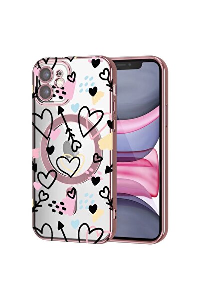 bestcase Πολυτελής Θήκη MagSafe, Συμβατή με Apple iPhone 11, Σύμβολα Αγάπης, ...