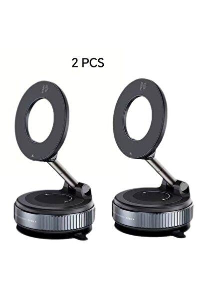 Choice1 Black 2PCS Mobile phone magnetic stand for desktop; 360° rotating mag...
