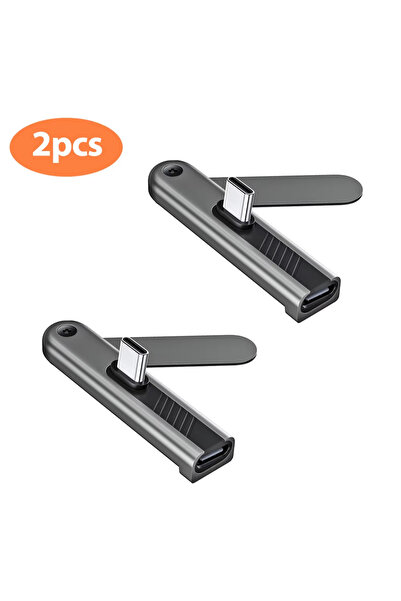 Choice قطعتان من محول USB C إلى USB C بقوة 240 واط مع دوران 360 درجة °   حامل...