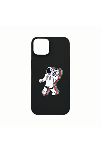 bestcase Силиконов калъф, съвместим с Apple iPhone 14, Walk On Moon, устойчив...
