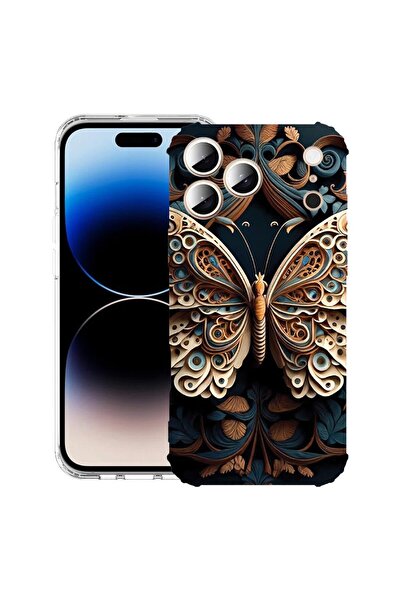 bestcase Husă pentru Apple iPhone 17 Pro cu Design Beauty Butterfly, Antișoc,...
