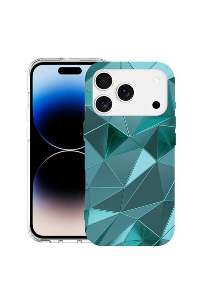 bestcase Θήκη για Apple iPhone 17 Pro Max με Σχέδιο Πράσινου Μωσαϊκού, Αντικρ...