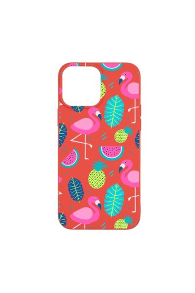 bestcase Θήκη σιλικόνης, Συμβατή με Apple iPhone 13 Pro Max, Φλαμίνγκο, ανθεκ...