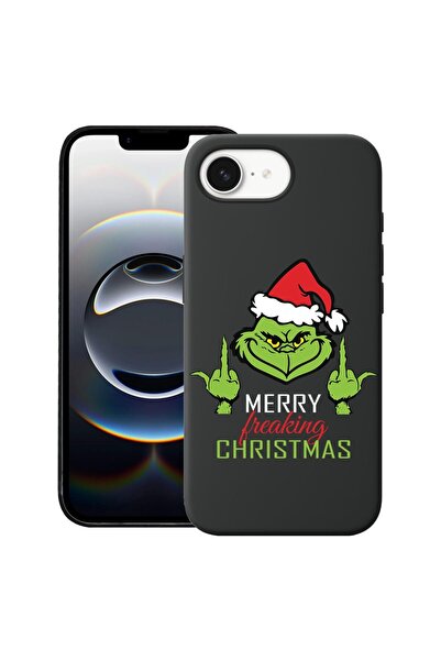 bestcase Калъф за Apple iPhone 16e, Премиум тънък силиконов 1.2ММ, Гринчове -...
