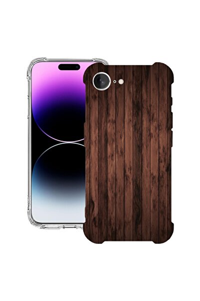 bestcase Калъф за Apple iPhone 16e, Удароустойчив 1.5ММ, От орехово дърво, За...