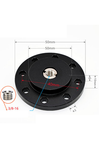 Choice6 حامل جداري معدني B18A D50 3/8 بوصة مع قاعدة ثابتة وذراع سحري لحمل كام...