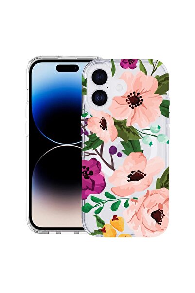 bestcase Husă pentru Apple iPhone 17 cu Design Flori Pastelate, Mag Anti Shoc...