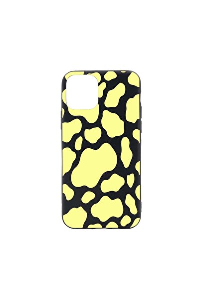 bestcase Силиконов калъф, съвместим с Apple iPhone 11 Pro, Жълта крава, устой...