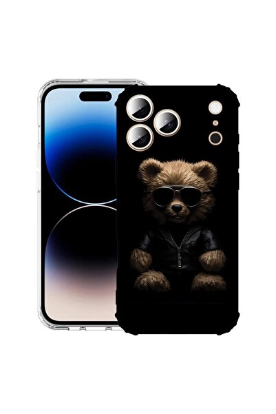 bestcase Husă pentru Apple iPhone 17 Pro cu Design Bear Style, Antișoc, Colțu...