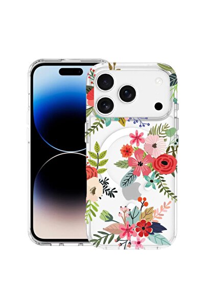 bestcase Husă pentru Apple iPhone 17 Pro Max cu Design Floral, Mag Anti Shock...