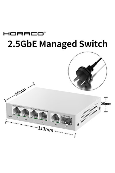 choice2 محول شبكة أسترالي (AU) جديد: سويتش مُدار 2.5 جيجابت إيثرنت بـ 5 منافذ...