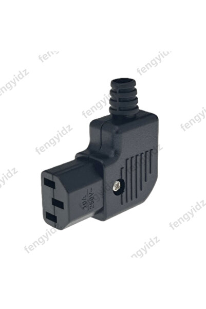 Choice1 Female Black Elbow IEC320 C13 C14 Power Cord Wiring Power Plug Assemb...