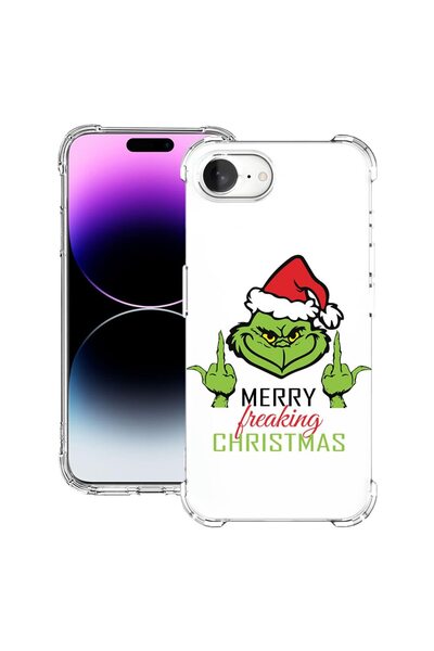 bestcase Калъф за Apple iPhone 16e, Удароустойчив 1.5ММ, Гринчове - Весела Ко...