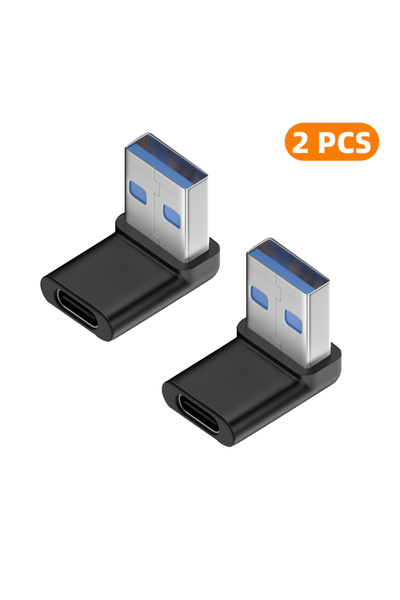 Choice6 2x AG-CM-LT-ZM USB 3.0 90 Degree USB-C Female to USB-A Adapter 10Gbps...