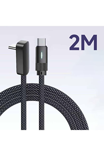 choice2 2m 100W 90° Elbow USB Type C to Type C Cable Fast Charging LED USB C ...