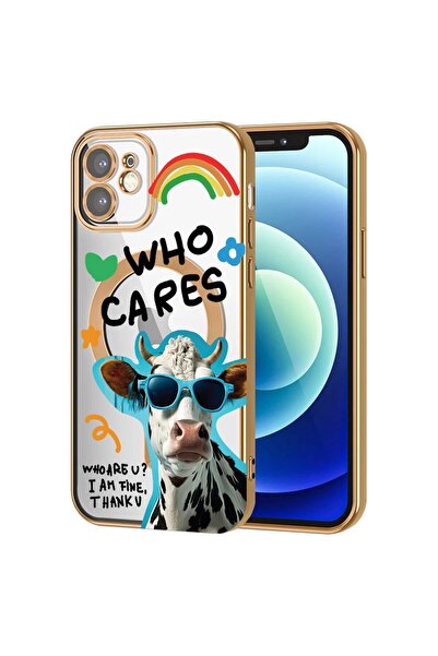 bestcase Луксозен калъф MagSafe, съвместим с Apple iPhone 11, Crazy Cow - Кой...