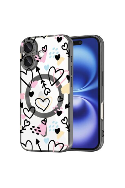 bestcase Husa Luxury MagSafe, Compatibila Apple iPhone 16, Inimioare si saget...