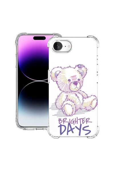 bestcase Husă pentru Apple iPhone 16e, Antișoc 1.5MM, Ursuleț de pluș Zile ma...