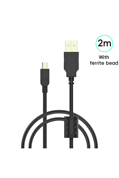 Choice1 كابل USB A إلى Mini B بطول 2 متر من Data Frog، خط شحن ونقل بيانات عال...