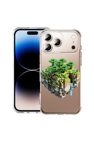 bestcase Husă pentru Apple iPhone 17 Pro cu design Minecraft, Antișoc, Colțur...
