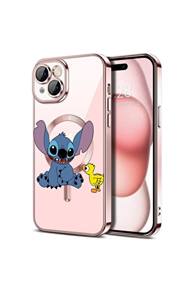 bestcase Husa Luxury MagSafe, Compatibila Apple iPhone 15, Lilo, Ultra-Soft, ...