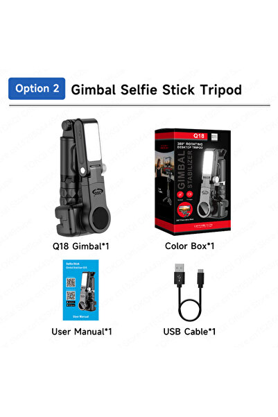 Choice1 Option 2 TOKQI Q18 Desktop Gimbal Stabilizer with Wireless Remote Sel...