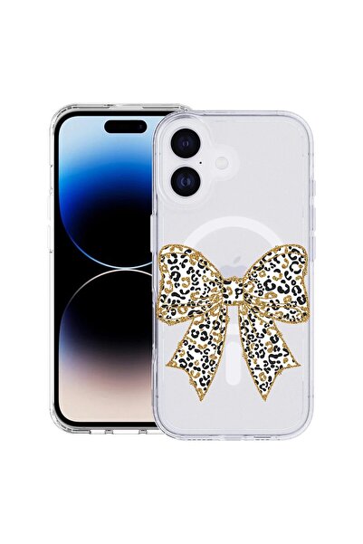 bestcase Θήκη για Apple iPhone 17 με σχέδιο λεοπάρδαλης και φιόγκου, MagSafe,...