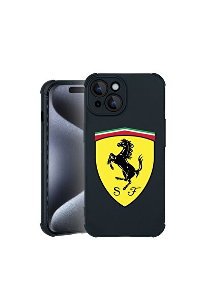 bestcase TPU Pro Shock Case Compatible with Apple iPhone 15, with Ferrari Des...