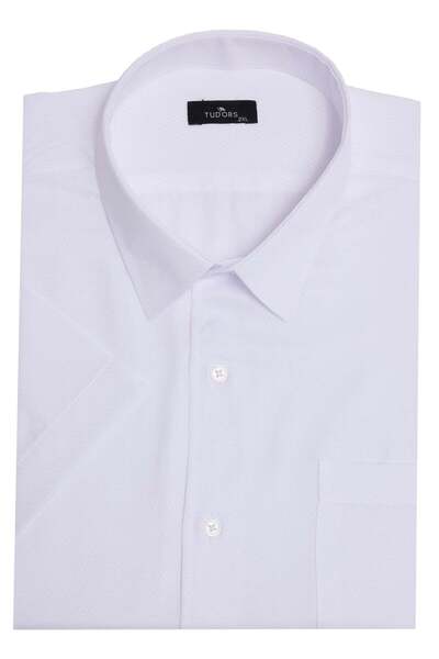 Tudors Ανδρικό πουκάμισο μεγάλου μεγέθους, βαμβακερό, κλασικό, με κοντό μανίκ...