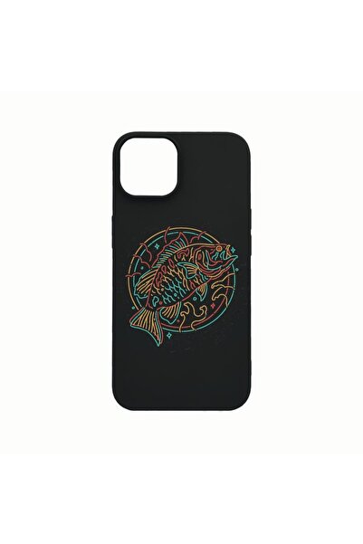 bestcase Θήκη σιλικόνης, Συμβατή με Apple iPhone 14, Νέον Ψάρι, ανθεκτική στη...