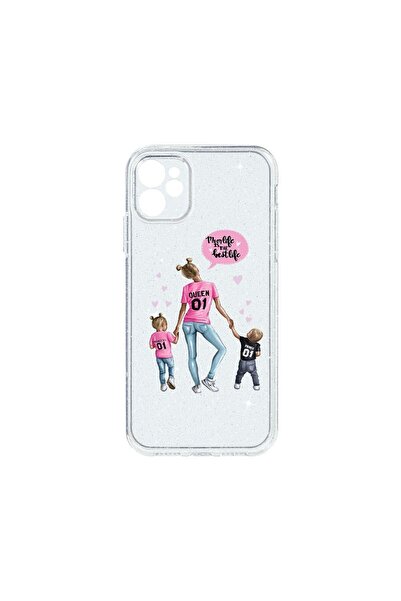 bestcase Θήκη Crystal Glitter 2MM, Συμβατή με Apple iPhone 11, Σχέδιο Mom Lif...
