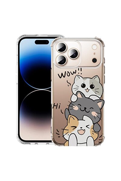 bestcase Θήκη για Apple iPhone 17 Pro με Σχέδιο Cat Wow, Αντικραδασμική, Ενισ...