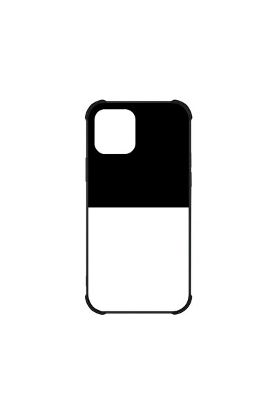 bestcase Husa MaxSafe Glassy, Compatibilă cu Apple iPhone 12, Negru&Alb, Culo...