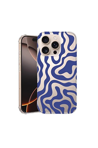 bestcase Husa pentru Apple iPhone 16 Pro Max, Anti Shock 1.5MM, Blue Abstract...