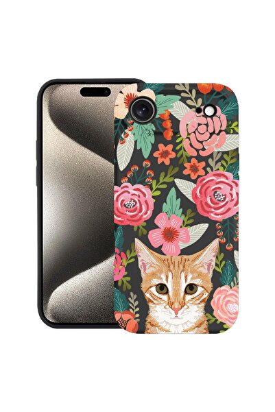 bestcase Husă pentru Apple iPhone 17 Air cu design Pisică și Flori, Silicon P...