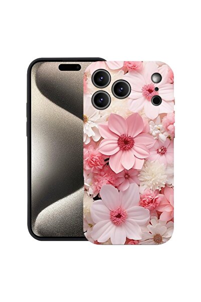 bestcase Husă pentru Apple iPhone 17 Pro cu design Margarete Roz și Albe, Sil...