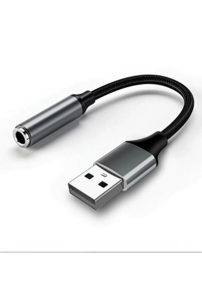 Choice1 كابل محول صوت USB إلى 3.5 ملم رمادي اللون، بطاقة صوت خارجية، منفذ USB...