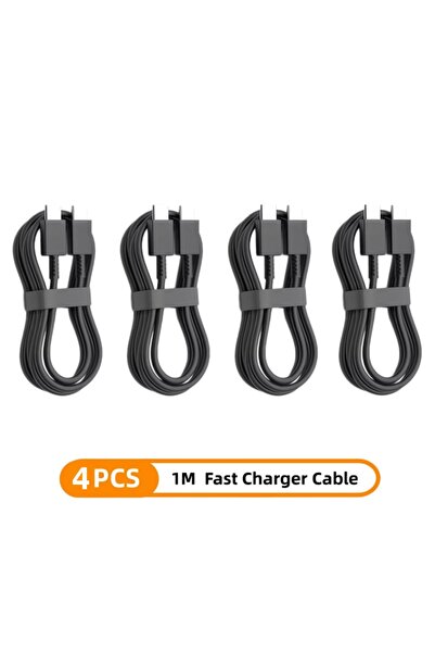 Choice كابل شحن USB-C إلى USB-C فائق السرعة بقوة 100 واط، طول 1 متر، 4 قطع، م...