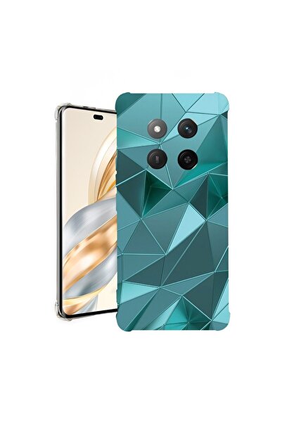 bestcase Husa pentru Honor Magic7 Lite, Anti Shock 1.5MM, Green Mosaic, Prote...