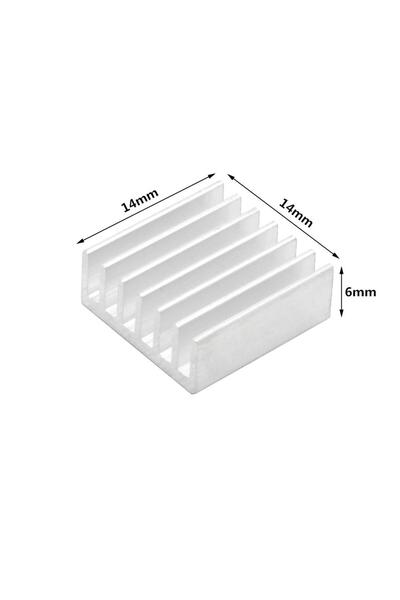 Choice4 10 قطع من مشتتات حرارة ألومنيوم صغيرة 14x14x6 مم، 10 قطع من مشتتات حر...