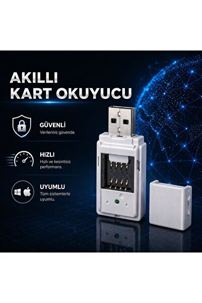 VK E İMZA/AKILLI KART OKUYUCU (ACR39T USB TypeA) E-TUGRA, KAMU SM UYUMLU (USB)